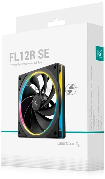 Вентилятор для корпуса Deepcool FL12R SE Reverse ARGB 120х120x25 черный 4-pin 28.67дБ (упак.:1шт) (R-FL12RSE-BKAPN1-G) Ret