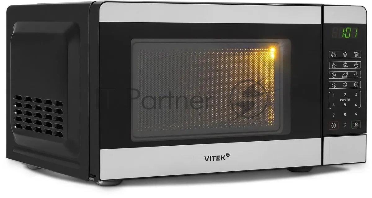 Микроволновая печь Vitek VT-MW0420 черный, 20 л, 700 Вт, переключатели - кнопки