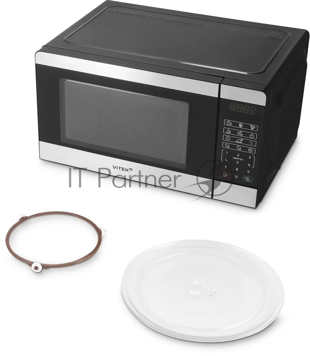 Микроволновая печь Vitek VT-MW0420 черный, 20 л, 700 Вт, переключатели - кнопки