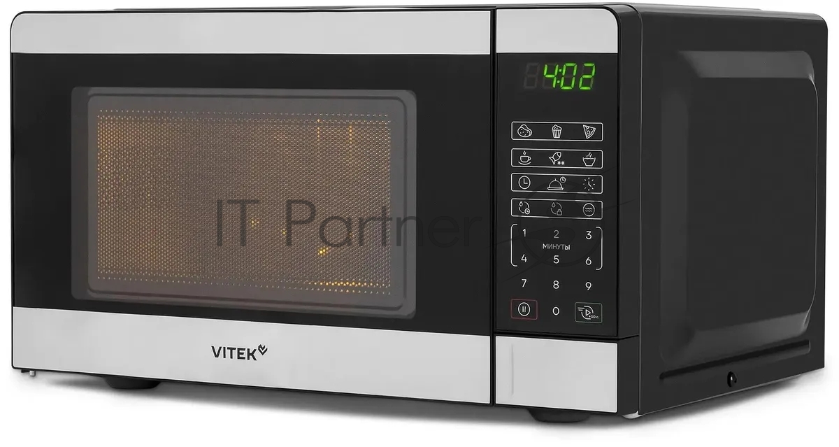 Микроволновая печь Vitek VT-MW0420 черный, 20 л, 700 Вт, переключатели - кнопки