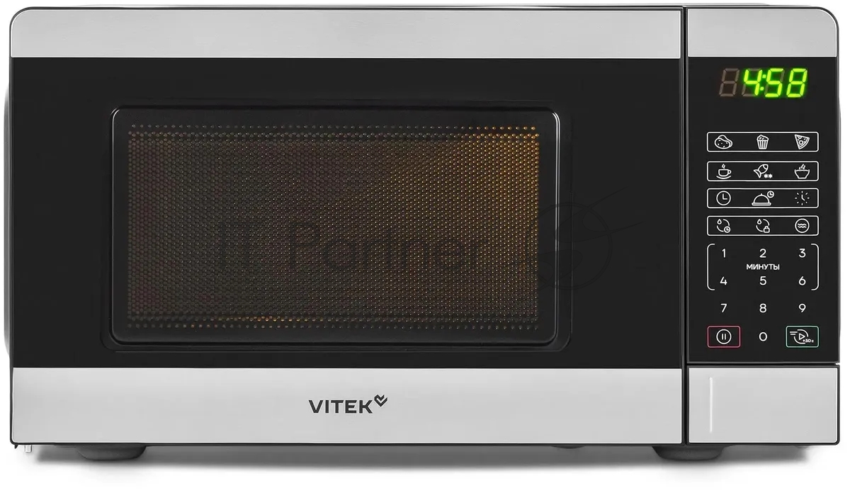 Микроволновая печь Vitek VT-MW0420 черный, 20 л, 700 Вт, переключатели - кнопки