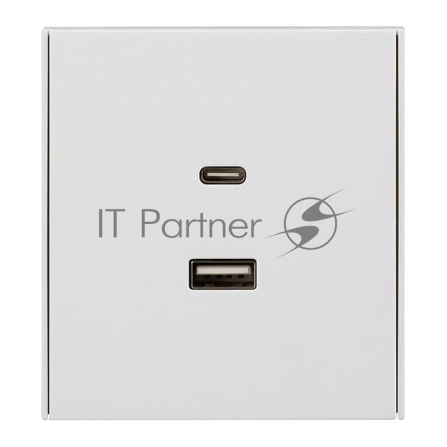 Розетка Kranz STRONG USB-A+Type-C 3А с функцией быстрой зарядки жемчуг