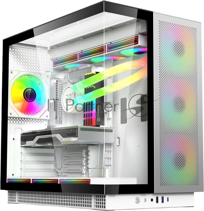Корпус для ПК ACD Phantom 100 ATX, Type-C + 2XUSB3.0+HD audio combo, 4X120mm ARGB fans+Remote control, See View case, TG, Aluminum. (AH-SI1GC-000)