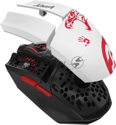 Мышь беспроводная A4Tech Bloody R36 Ultra черный/белый/красный, 12000dpi, USB, радиоканал, кнопки - 7