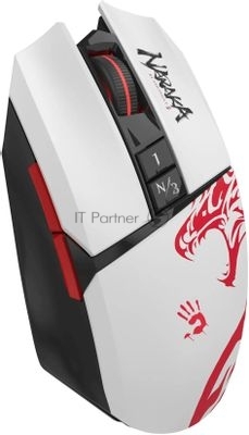 Мышь беспроводная A4Tech Bloody R36 Ultra черный/белый/красный, 12000dpi, USB, радиоканал, кнопки - 7