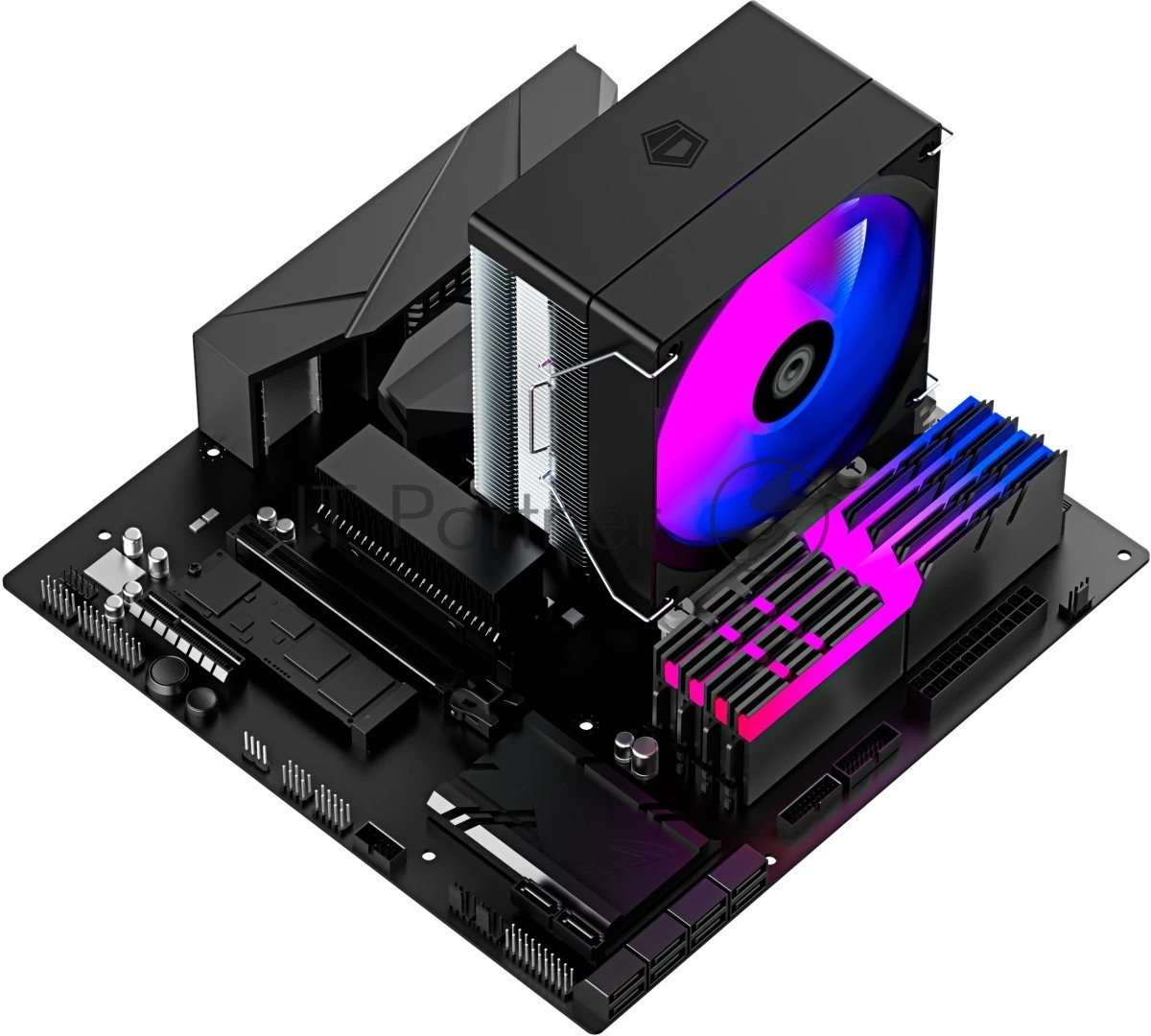 Кулер для процессора ID-COOLING SE-214-XT V2 LGA1851/1700/1200/115X/AM5/AM4 (16шт/кор, TDP 200W, PWM, 4 тепл.трубки прямого контакта, FAN 120мм, Random Spectrum Lighting) RET
