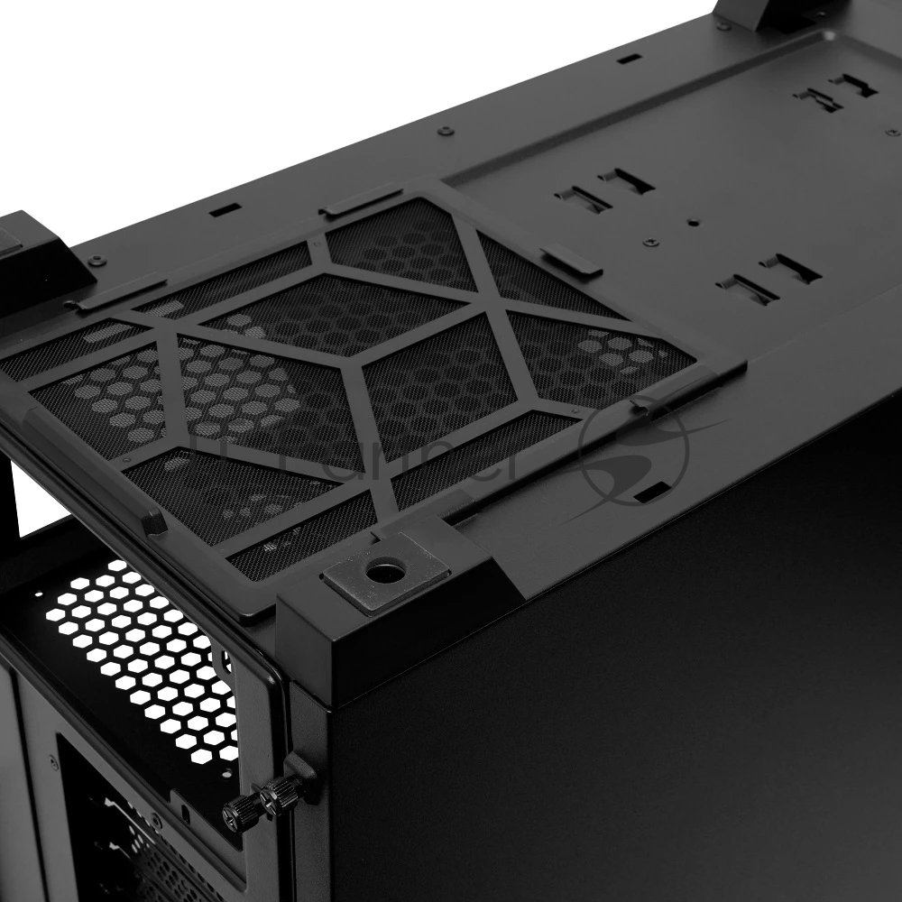 Компьютерный корпус без блока питания Case HSPD M541, Mesh Mid Tower, черный, TG, 0.7 SPCC, no fans, ATX, mATX, mITX, 170/405/210мм, 2x2.5", 2x3.5", 7xPCI, 1xUSB-A 3.0, 2xUSB-A 2.0, 465x220x485мм