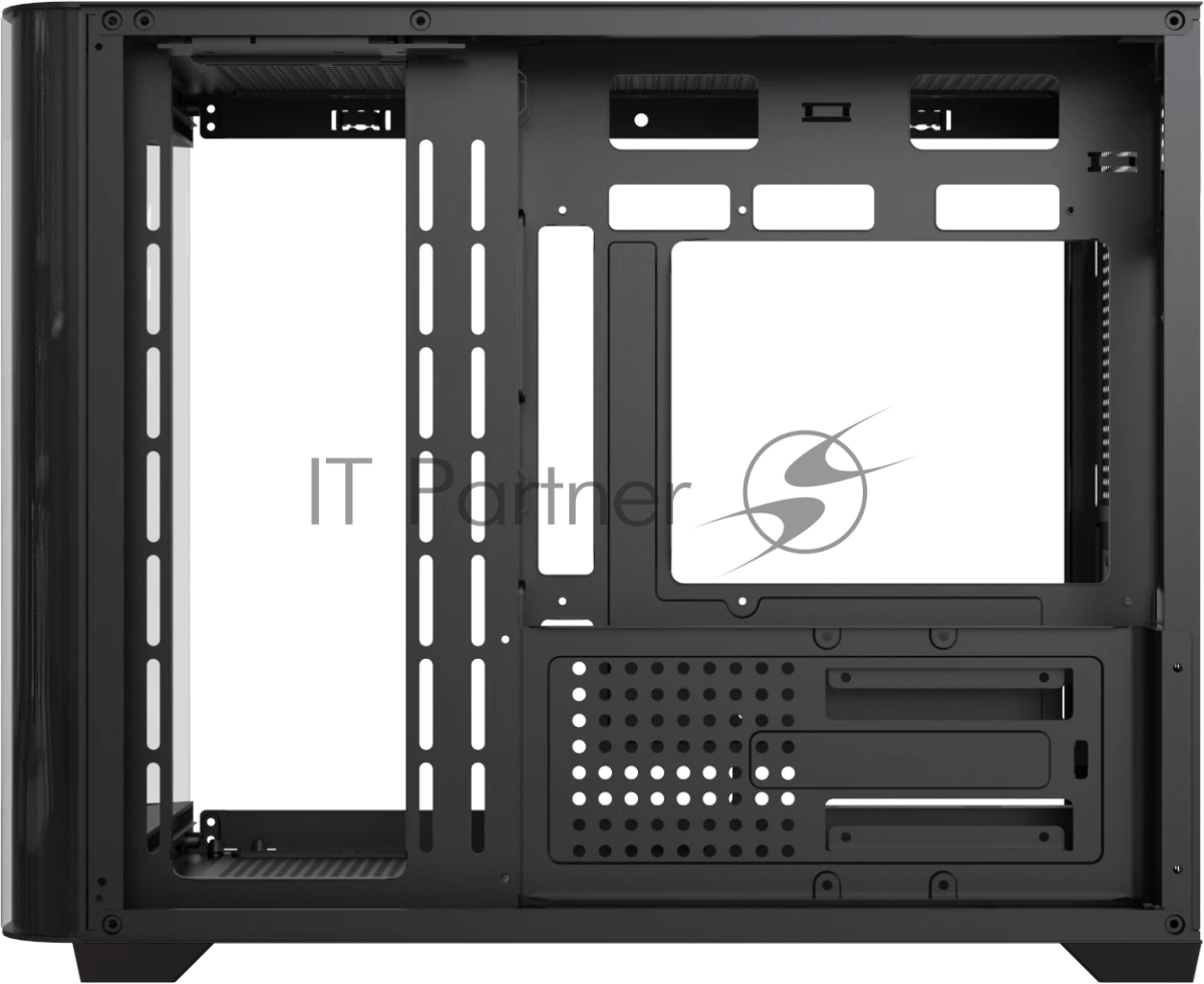 Компьютерный корпус AeroCool/Formula Crystal U2M Floe черный без БП mATX 1xUSB 3.0 1xUSB3.1 audio bott PSU