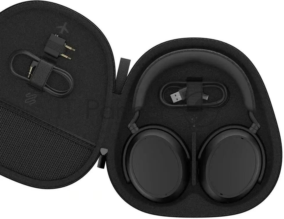 Беспроводные/проводные наушники Sennheiser Momentum 4 Wireless черный, полноразмерные, Bluetooth + Jack 3.5 мм, активное шумоподавление, до 60 ч