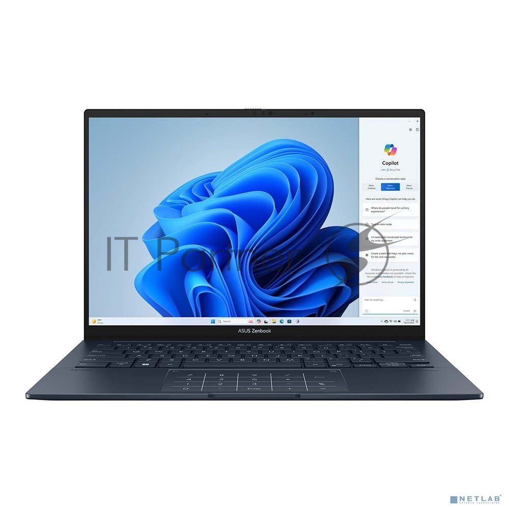 Ноутбук ASUS Zenbook 14 UX3405CA-ST1353/14"/OLED/Intel Core Ultra 7 255H/32Gb/1TbSSD/Intel Arc/NoOS/синий/1.2kg