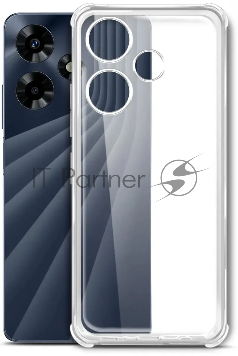Чехол (клип-кейс) BoraSCO для Infinix Hot 30 Bumper Case прозрачный (72317)