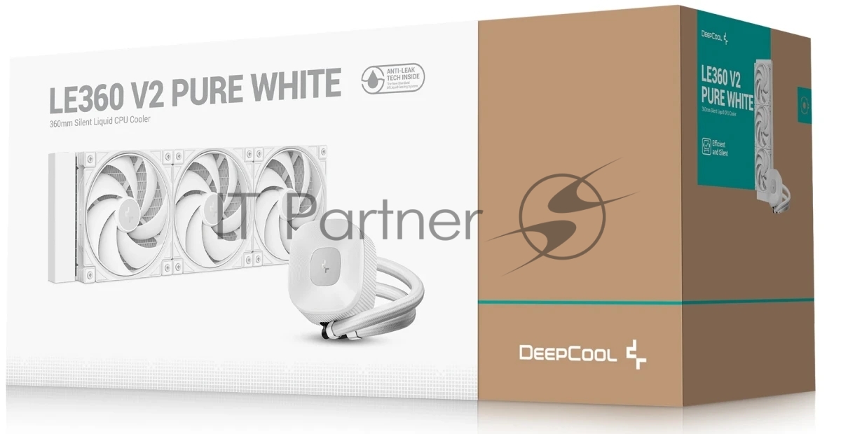 Система водяного охлаждения Deepcool LE360 V2 Pure ARGB Soc-AM5/AM4/1200/1700/1851 белый 4-pin 24.96dB Al LCD 250W 1554gr Ret (R-LE360PURE-WHLNMD-G-1)