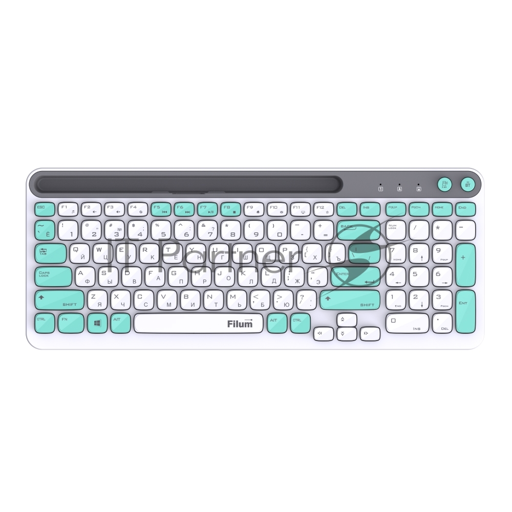 Клавиатура Filum FL-WKB15 беспроводная, Bluetooth, радиоканал, белый