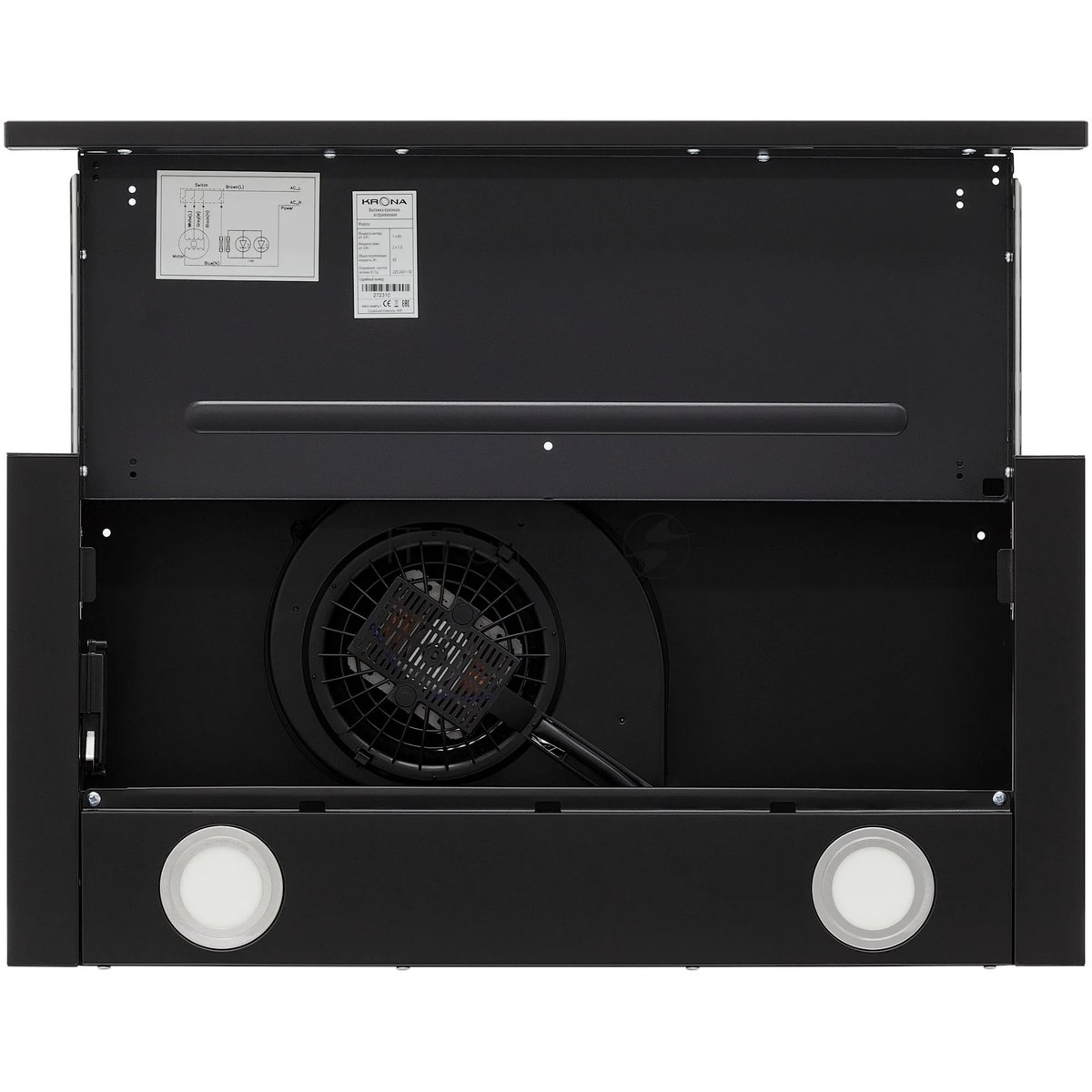 Вытяжка кухонная Krona KAMILLA T 600 BLACK (1 мотор)