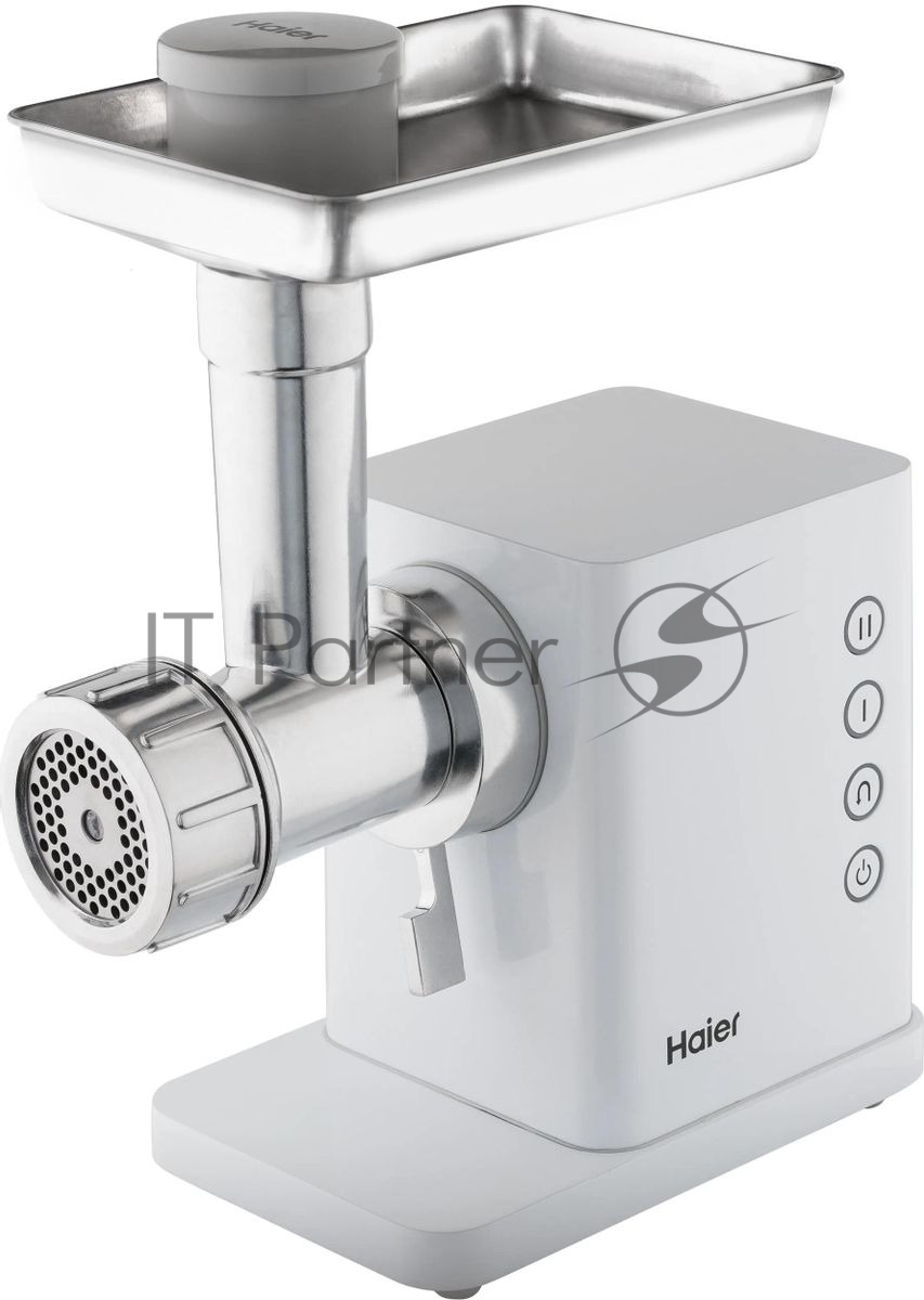 Мясорубка электрическая Haier HG-700 белый, 1900 Вт, 3.0 кг/мин, реверс, защита от перегрузки, металлический лоток, насадки - 5