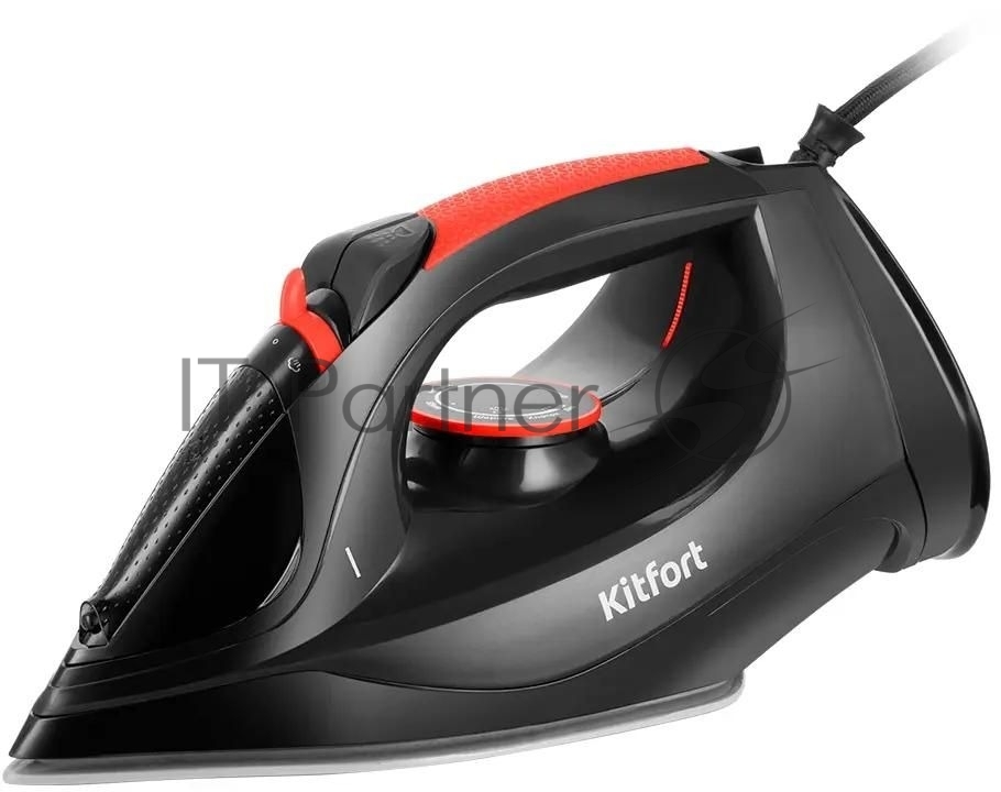 Утюг Kitfort КТ-2620 черный/красный