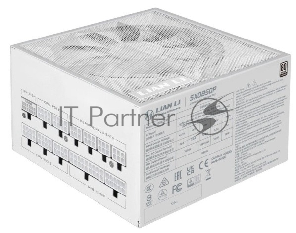 Блок питания ATX Lian Li S8P 8W, PLUS Platinum, 12VHPWR, full modular SX0850P White