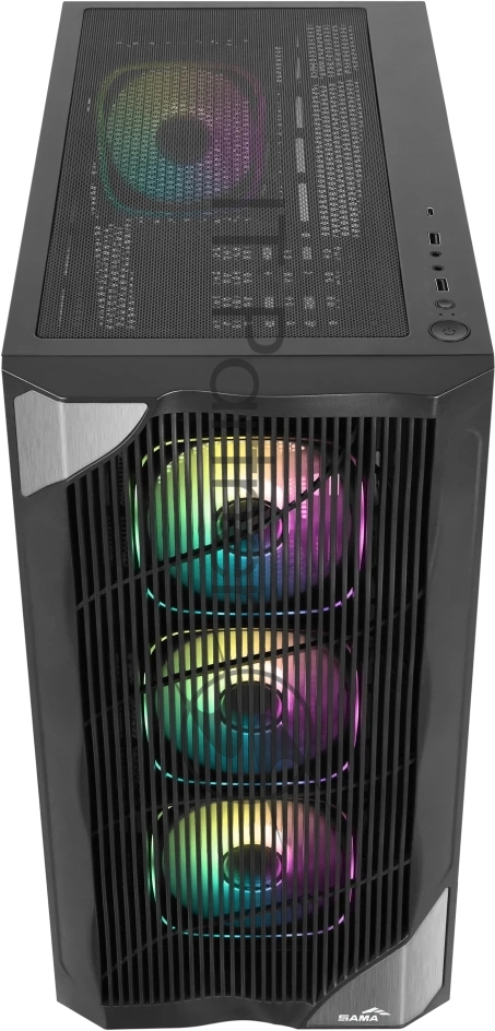Корпус SAMA V42, Midi-Tower, чёрный, 4 x 120 мм
