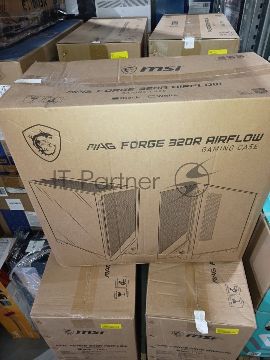 (Поврежденная упаковка) Компьютерный корпус MSI MAG FORGE 320R AIRFLOW, Global, 2xUSB 3.2 Gen 1, 4x120mm ARGB Fan, 306-7G23R27-HH9/306-7G23R29-HH9 ESDARGB Control Board, Tempered