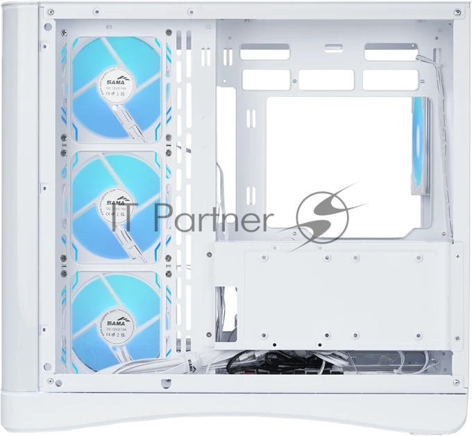 Корпус SAMA V62S, Midi-Tower, белый, 4 x 120 мм