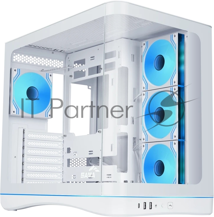 Корпус SAMA V62S, Midi-Tower, белый, 4 x 120 мм