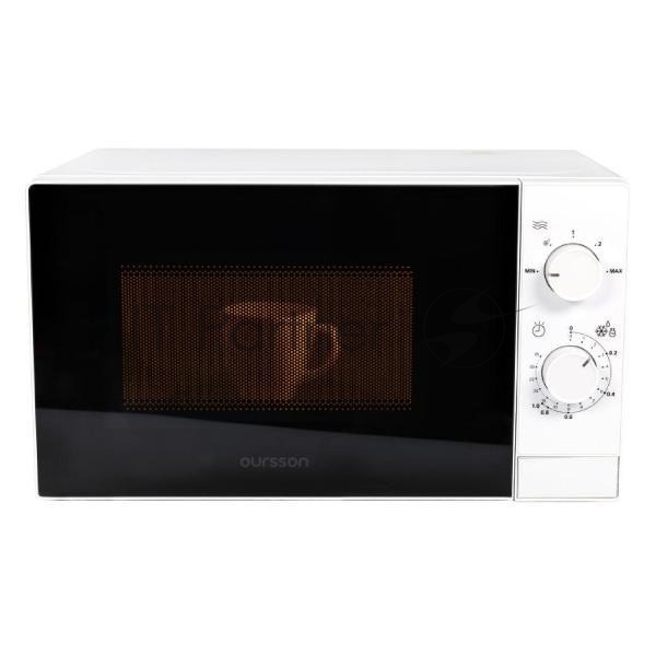 Микроволновая печь Oursson MM2013B/WH белый, 20 л, 700 Вт, переключатели - поворотный механизм