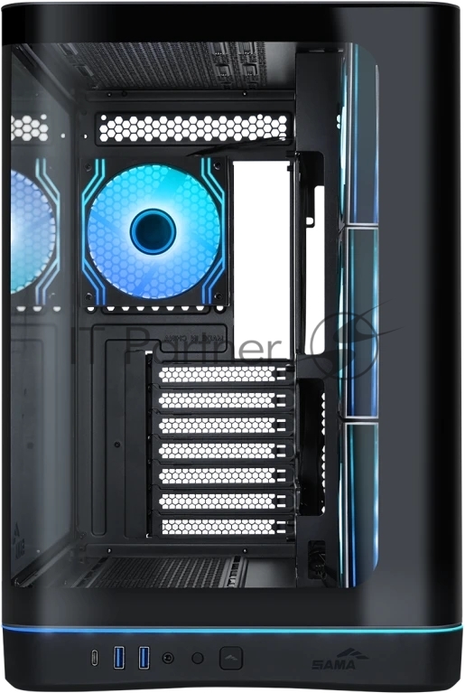 Корпус SAMA V62S, Midi-Tower, чёрный, 4 x 120 мм