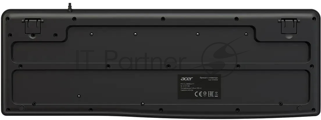 Клавиатура Acer OKW500 проводная, USB Type-A, черный