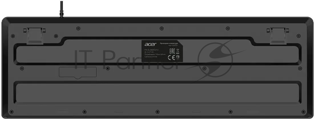 Клавиатура Acer OKW501 проводная, USB Type-A, чёрный