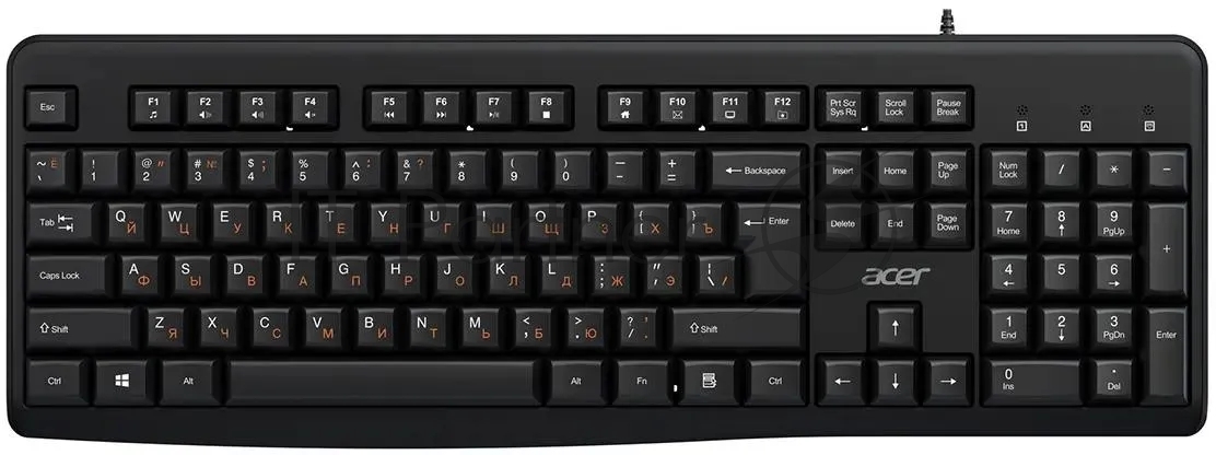 Клавиатура Acer OKW500 проводная, USB Type-A, черный