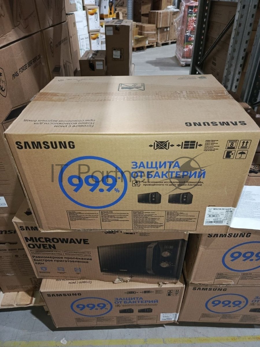 (Поврежденная упаковка) Микроволновая печь SAMSUNG 23L SOLO MS23K3614AW/BW