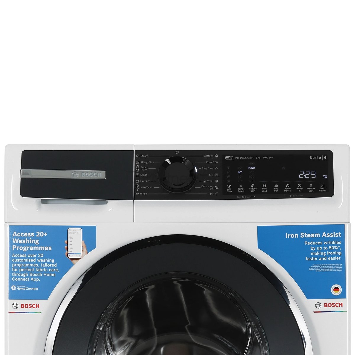 Стиральная машина Bosch WGK244Z0ME белый, загрузка фронтальная 9 кг, 1400 об/мин., класс: A+++