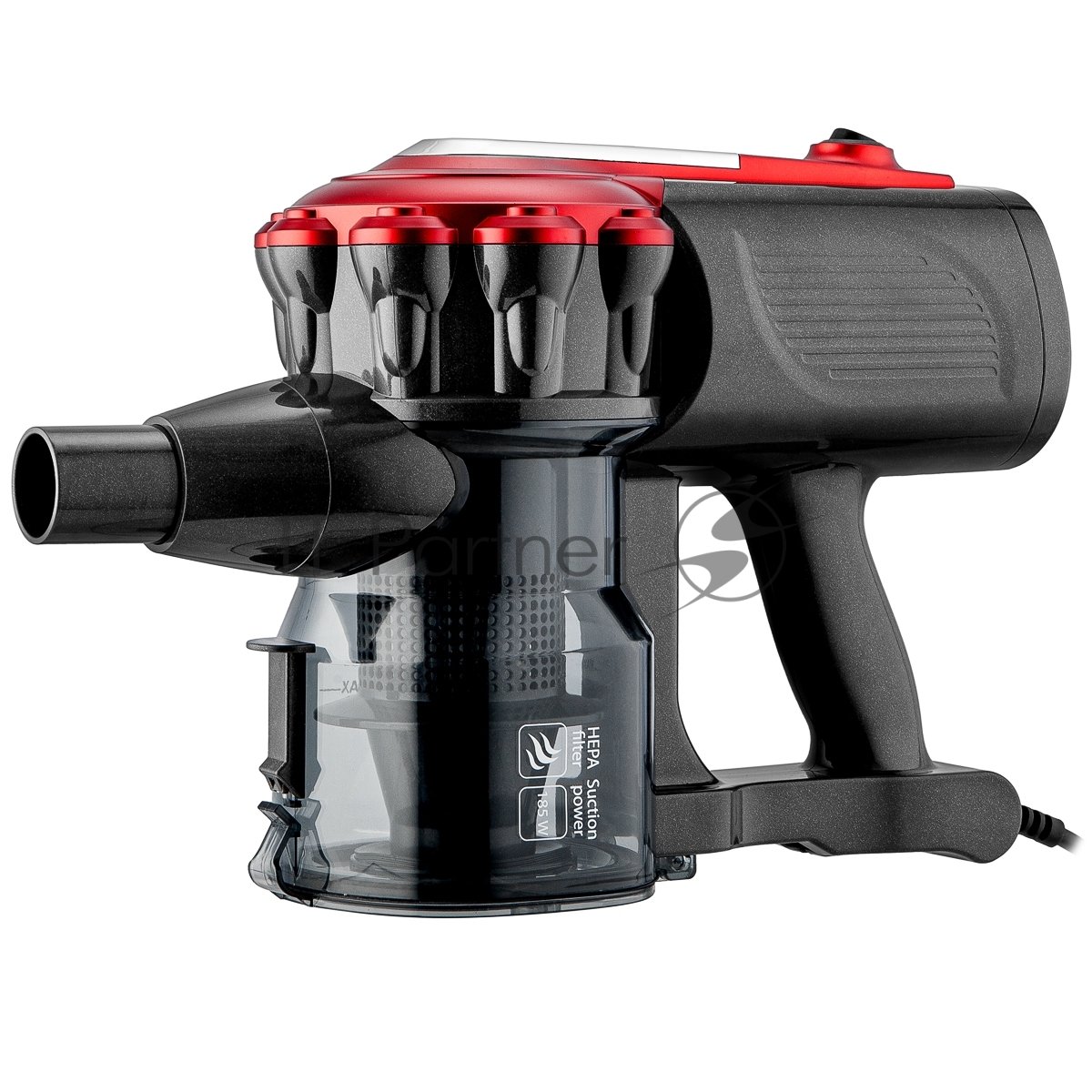 Пылесос вертикальный BRAYER BR4268 серый/красный, питание от сети, 185 Вт, уборка сухая, пылесборник 0,8 л