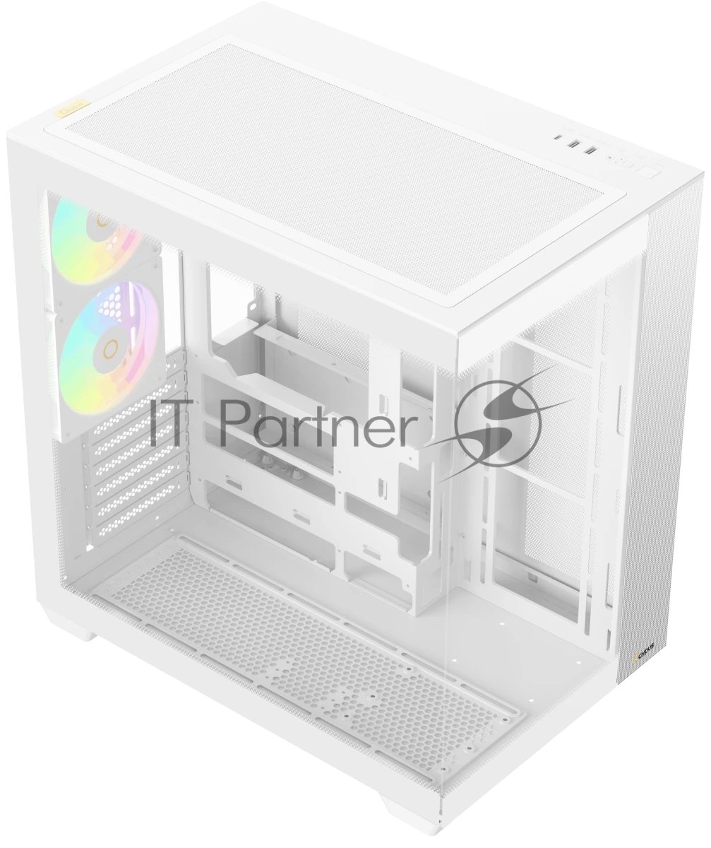 Корпус Ocypus Delta C74 ARGB White, Midi-Tower, белый, 2 x 120 мм