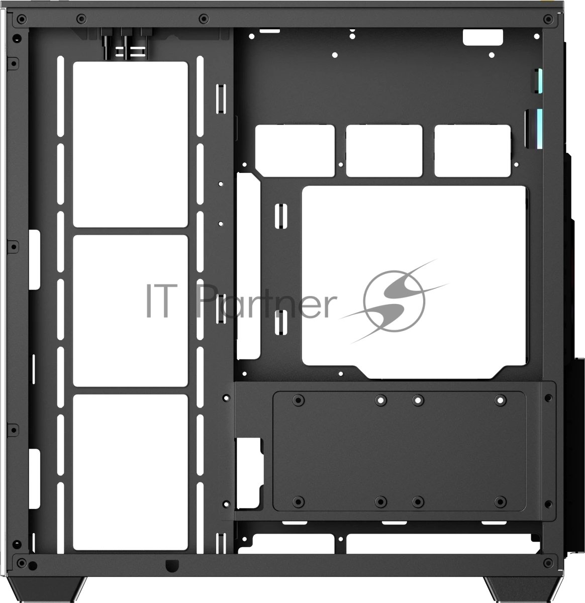 Корпус Ocypus Delta C74 ARGB Black, Midi-Tower, чёрный, 2 x 120 мм