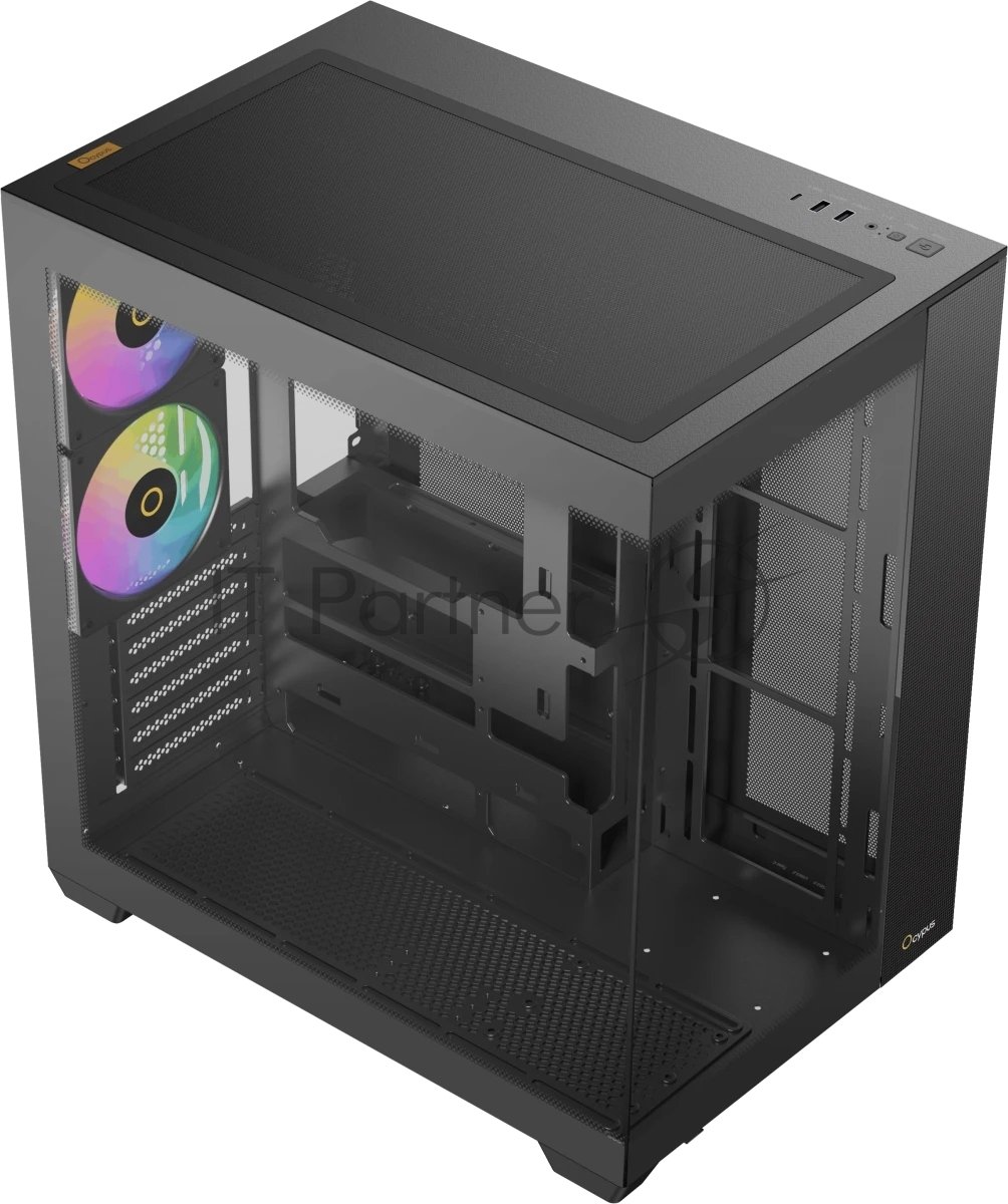 Корпус Ocypus Delta C74 ARGB Black, Midi-Tower, чёрный, 2 x 120 мм