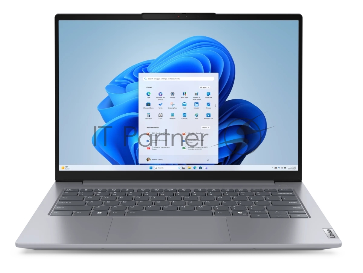 Ноутбук 14" IPS WUXGA LENOVO ThinkBook 14 G7 ARP серый (AMD Ryzen 5 7535HS/16Gb/512Gb SSD/VGA int/noOS) ((21MV00A5SA))