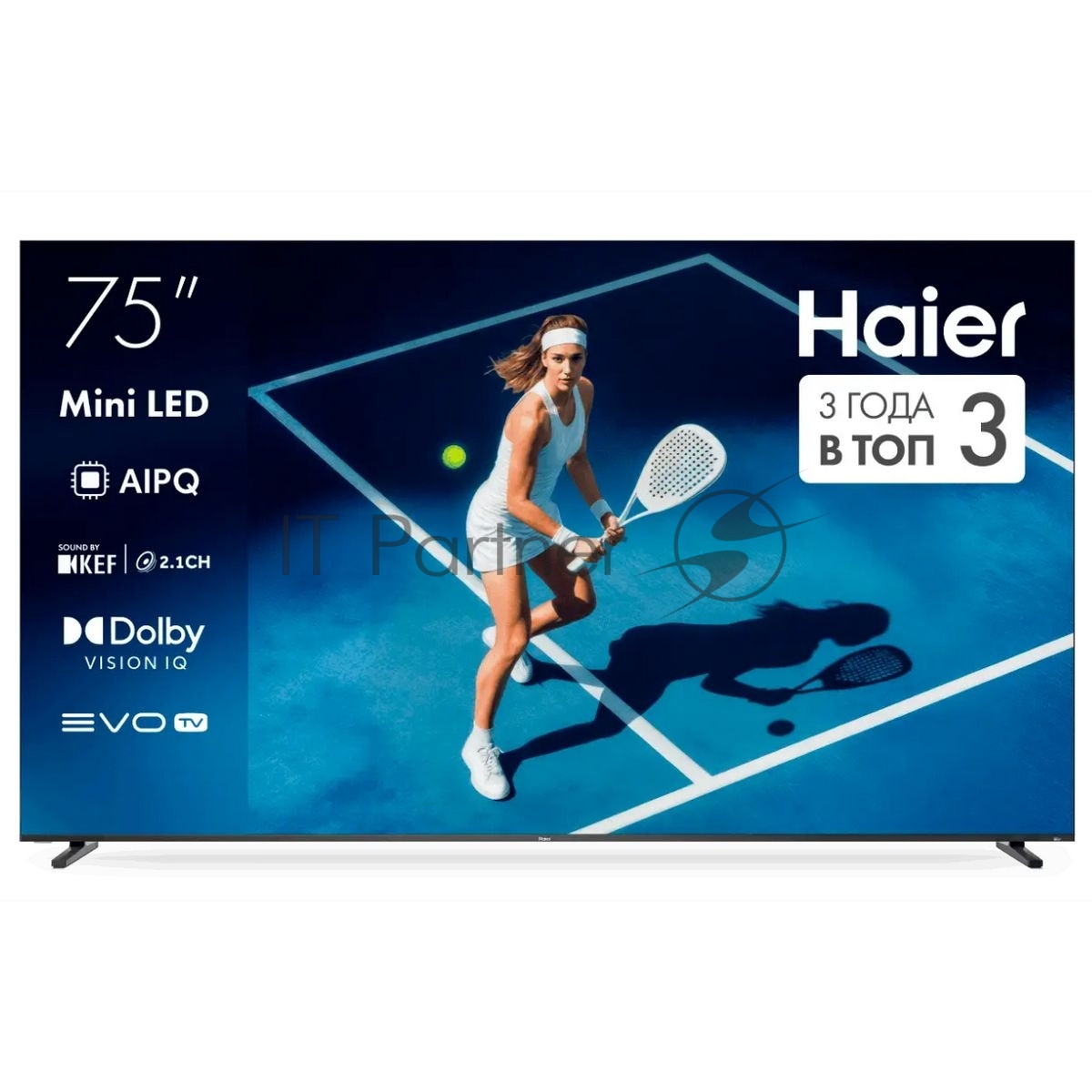 Телевизор Haier 75" DH1ZX8E00RU M7 черный MiniLED 4K UHD 144Hz Smart TV Android 4GB/64GB