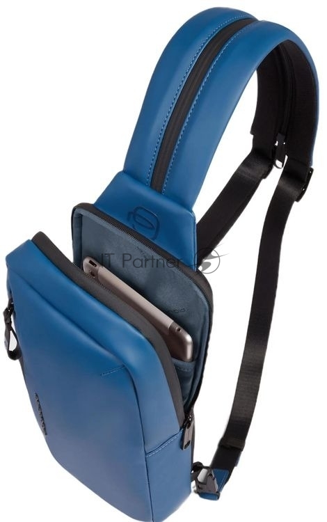 Рюкзак слинг Piquadro Corner 2.0 CA6466C2OW/AV серо-голубой полиуретан
