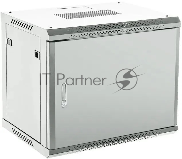 Rexant (04-0964-121) Настенный телекоммуникационный шкаф 19" 9U 600?450мм, дверь металл, с задней стенкой, разборный, серый (RAL 7035)