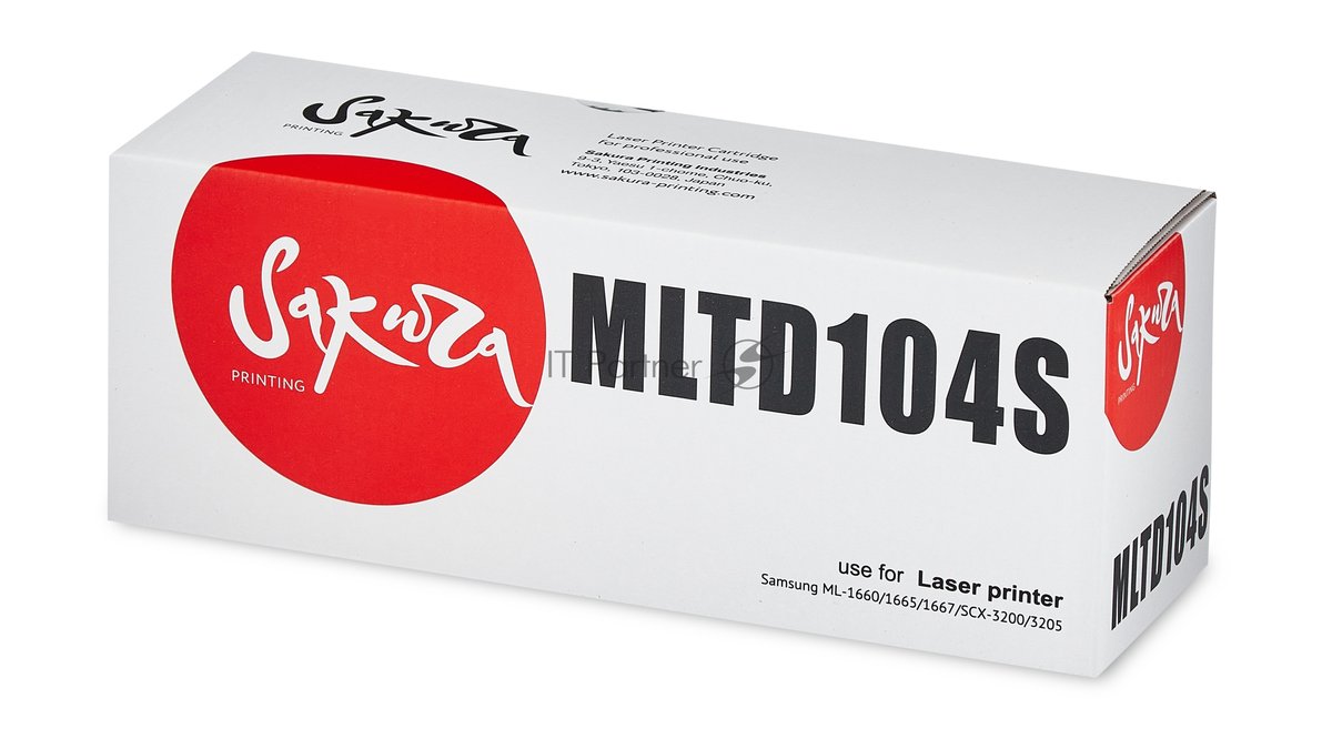 Комплект MLTD104S Sakura из 2х картриджей для Samsung, черный, 1500 к.
