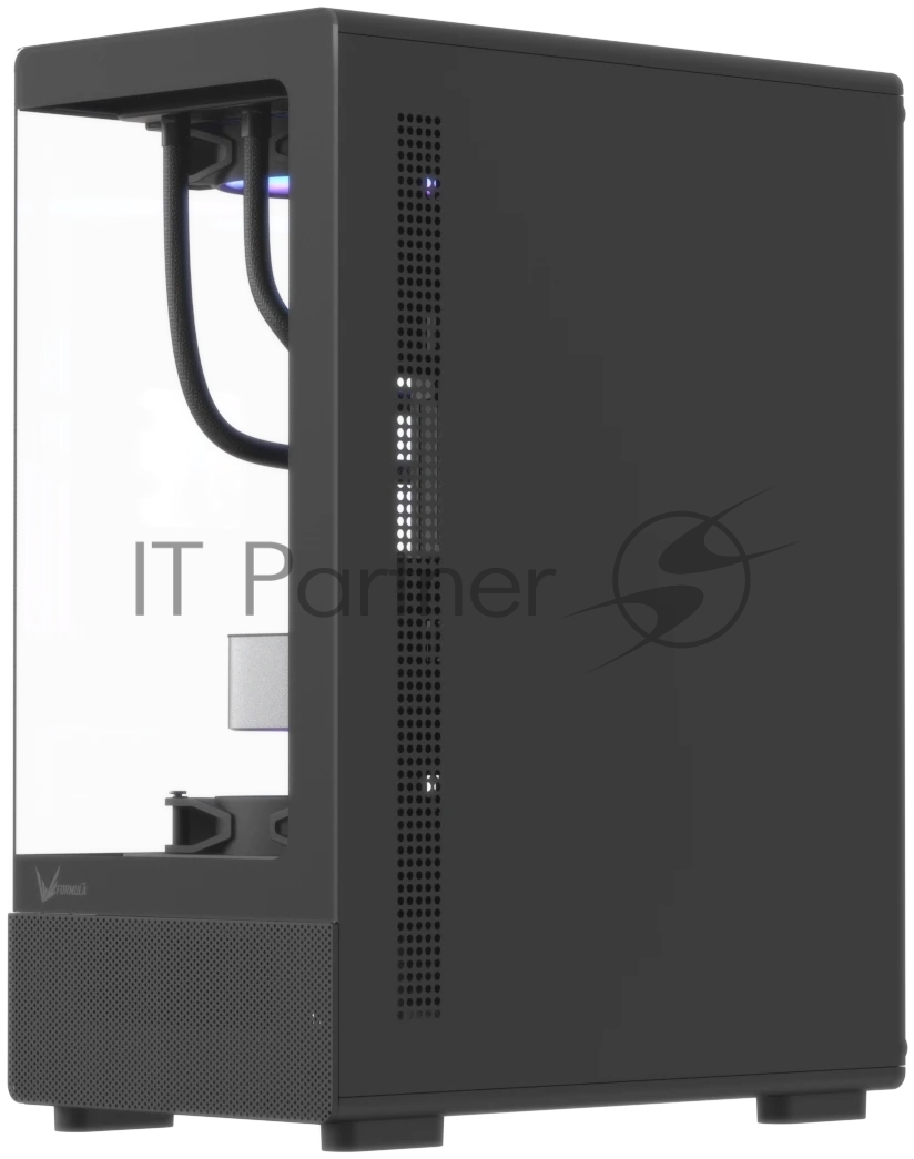 Корпус Formula Crystal Z1CM Plus AR v2 черный без БП mATX 5x120мм 1xUSB3.0 audio bott PSU