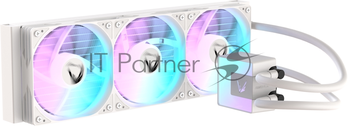 Кулер с водяным охлаждением Formula V Line ICE JET GLOW 360 WH, 360мм, 3x120мм, ARGB fans, LGA115X/1200/1700/1851, AM4/AM5