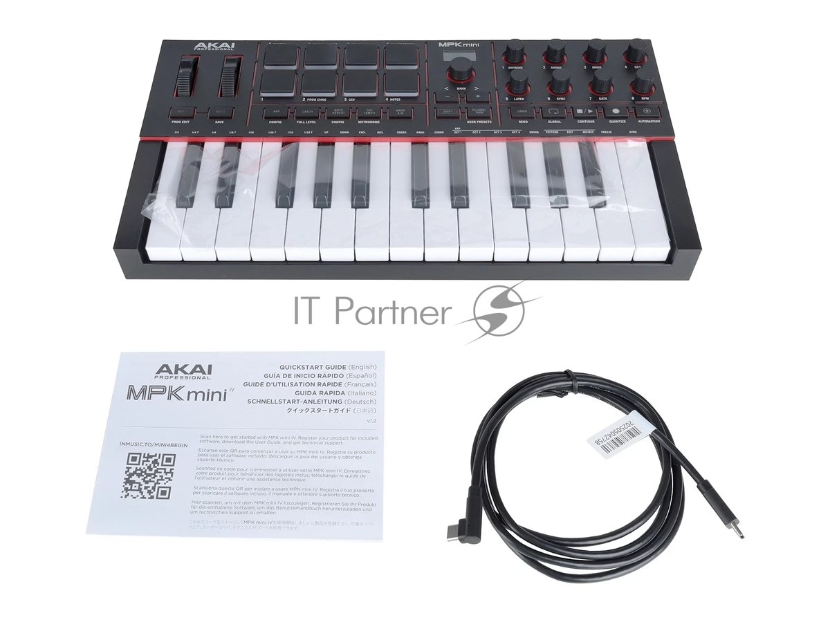 Миди-клавиатура AKAI MPK Mini IV черный миди-клавиатура