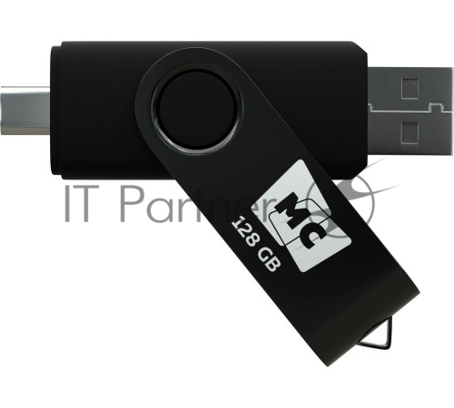 Флешка USB MORE CHOICE МФ128а Silver (4620202559104), 128GB, USB 2.0/Type-C, R/W 15/5, серебристый
