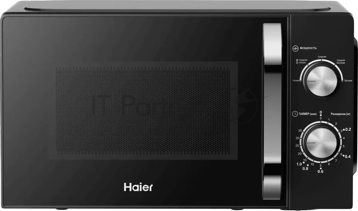 Микроволновая печь Haier HMB-MM208BA черный/серебристый, 20 л, 800 Вт, переключатели - поворотный механизм