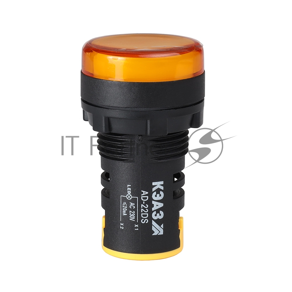 Лампа AD22DS(LED) матрица D22мм желтый 24В AC/DC-КЭАЗ 303937