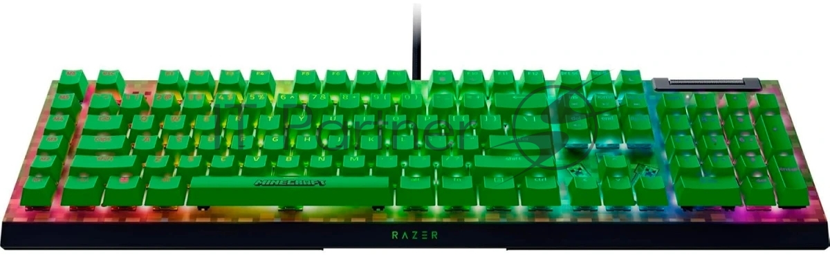 Клавиатура Razer BlackWidow V4 X Green Switch Minecraft Edition проводная, USB Type-A, зеленый