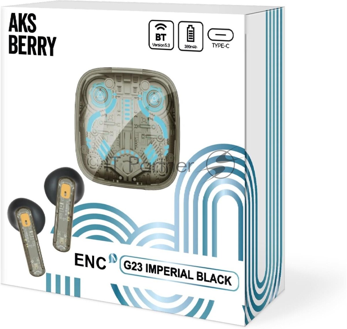 Наушники TWS Aksberry 6900288020018, G23, черный, Bluetooth