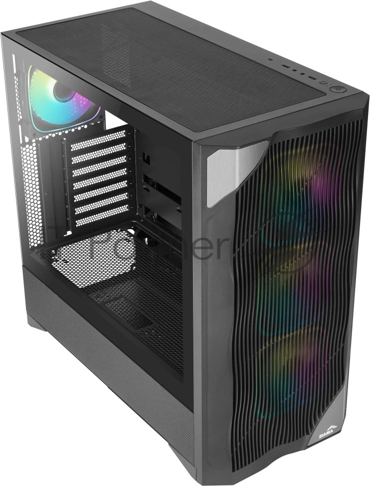 Корпус SAMA V42, Midi-Tower, чёрный, 4 x 120 мм